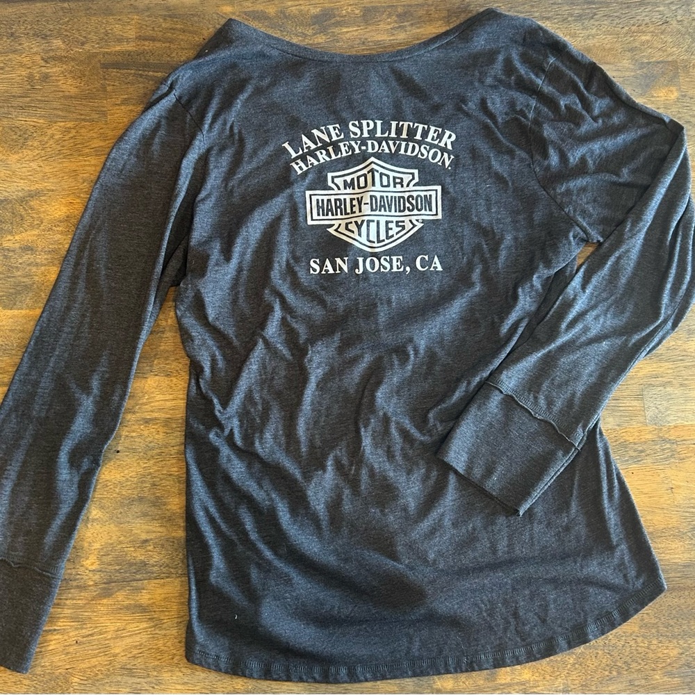 Harley-Davidson Bedazzled Graphic Long Sleeve Tee Size XL - Picture 3 of 6